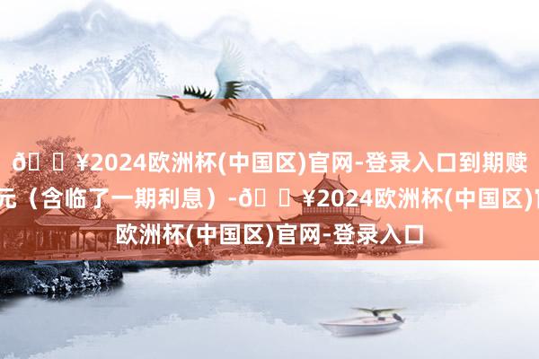 🔥2024欧洲杯(中国区)官网-登录入口到期赎回价钱为110元（含临了一期利息）-🔥2024欧洲杯(中国区)官网-登录入口