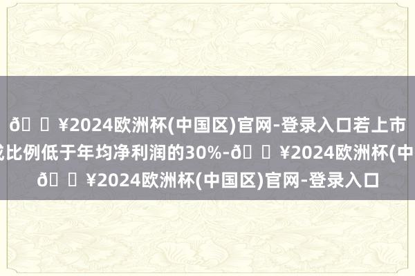 🔥2024欧洲杯(中国区)官网-登录入口若上市公司近三年累计分成比例低于年均净利润的30%-🔥2024欧洲杯(中国区)官网-登录入口